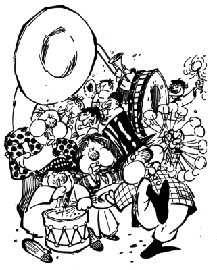 La fanfare en défilé